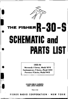 Fisher R-30-S - Service Manual 